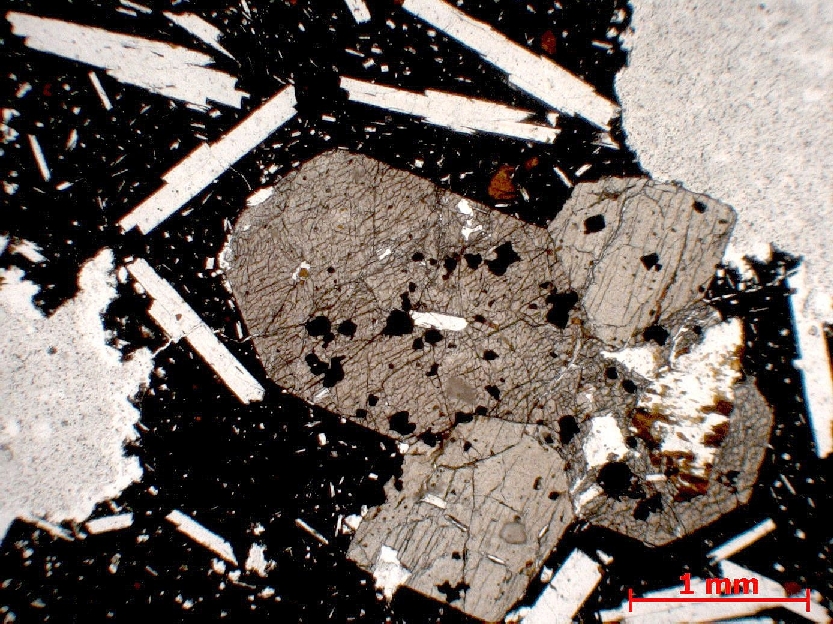  Microscope Basalte demi-deuil Basalte demi-deuil de Saignes Massif central  Saignes Puy de Saignes