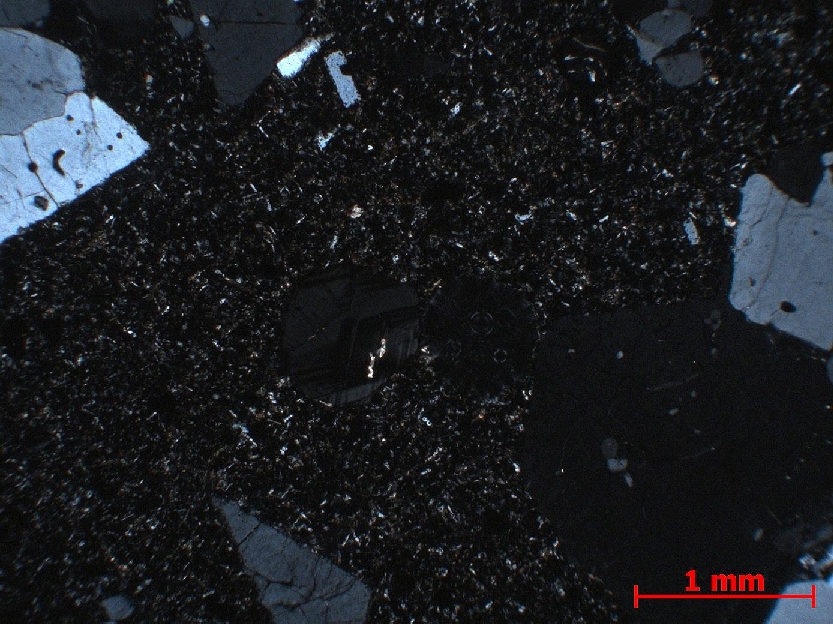  Microscope Basanite à néphéline et leucite Basanite du Nyiragongo Montagnes des Virunga Nyiragongo  