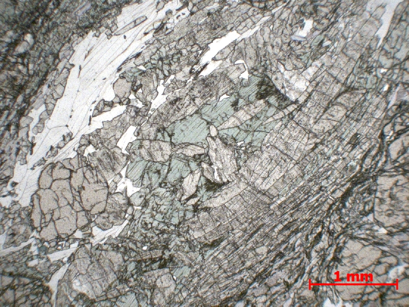  Microscope Éclogite Métabasite à grenat, disthène et omphacite    