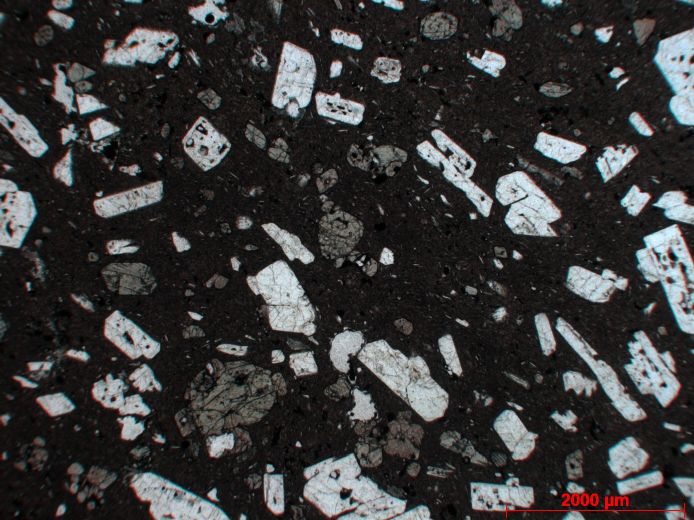  Microscope Dacite Dacite porphyrique à plagioclase et pyroxène Axe volcanique trans-mexicain Popocatepetl Metepec 