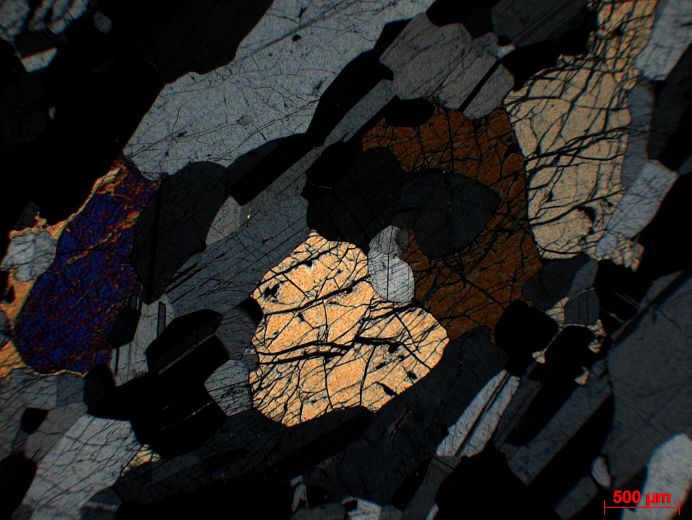  Microscope Gabbro lité Gabbro du Complexe intrusif de Rum Province magmatique des Hébrides Rùm  