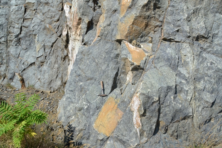 Lherzolite Péridotite de Baldissero Alpes Monti Pelati Vidracco Mine Nuova CIEVES