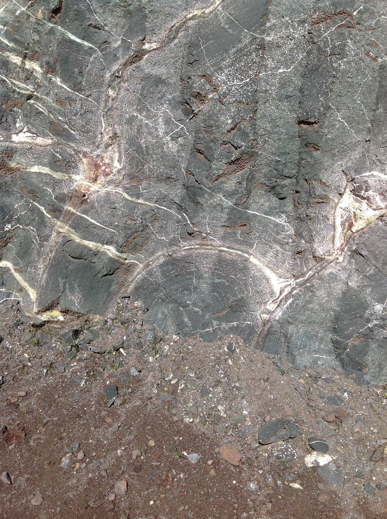 Pillow lava métasomatisé Méta-basalte hydrothermalisé Pyrénées  Eibar 