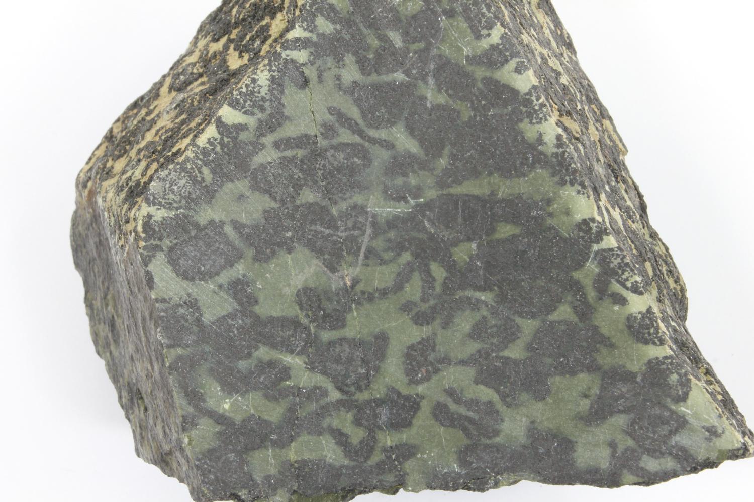 Chromite et serpentine Chromitite de l’ophiolite de Chamrousse Alpes Ophiolite de Chamrousse Chamrousse Proximité du col des Lessines
