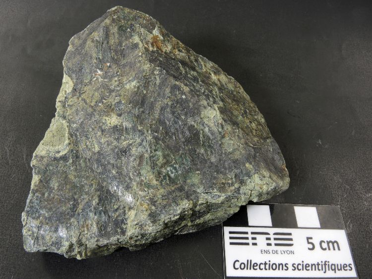 Serpentinite Péridotite serpentinisée de l’ophiolite de Chamrousse Alpes Ophiolite de Chamrousse Chamrousse  Col des Lessines