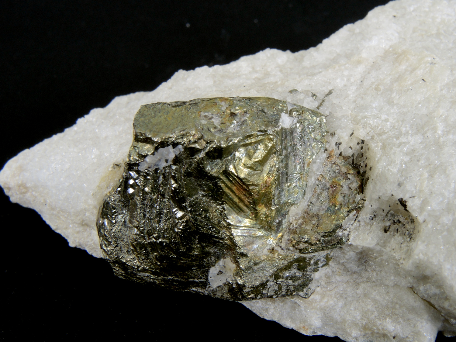 Pyrite et calcite Marbre à pyrite    