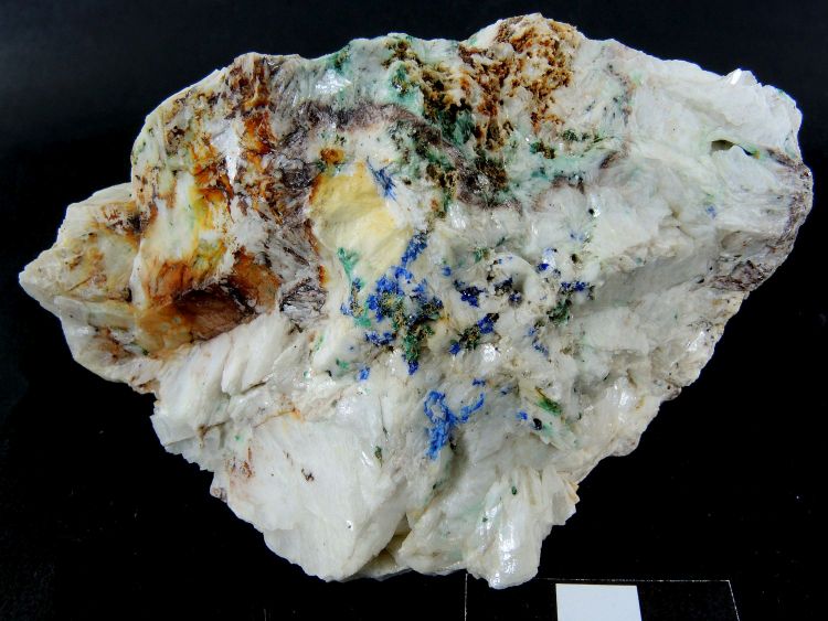 Barytine, malachite et azurite Barytine, malachite et azurite Massif central  Cabrières Borie