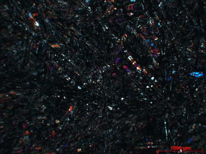  Microscope Basalte komatitique Komatiite du Cap Smith Ceinture du Cap Smith   