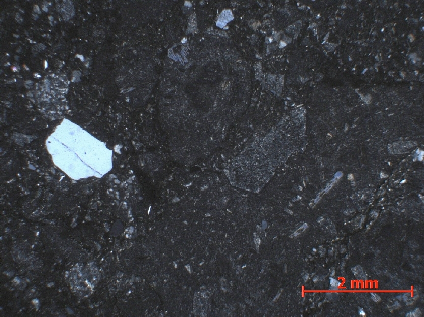  Microscope Brèche pyroclastique Brèche pyroclastique  Monts du maconnais Pruzilly Carrière des Malatrays