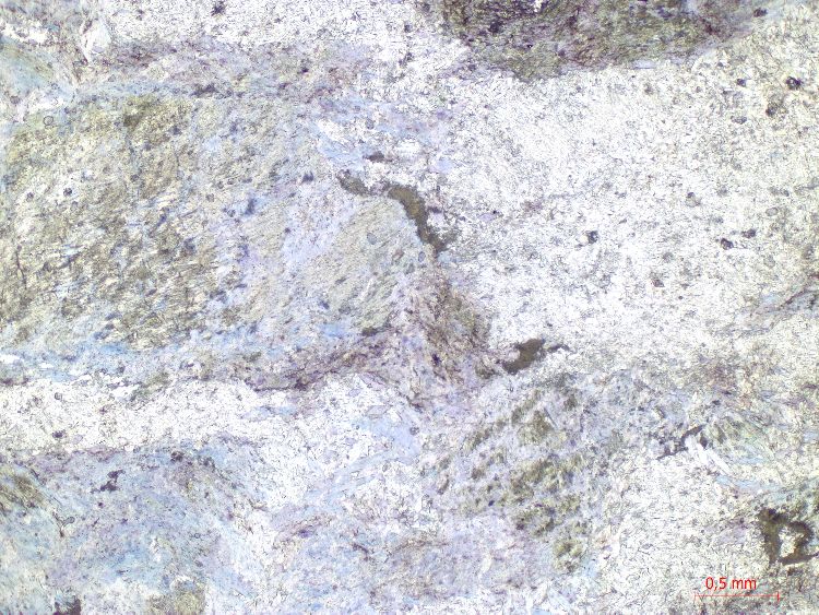  Microscope Méta-gabbro à lawsonite Gabbro du Queyras Alpes Queyras Molines en Queyras Vallon de Clausis