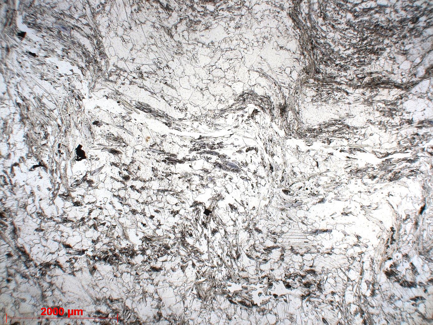 Marbre à glaucophane, quartz et muscovite Marbre à glaucophane, quartz et muscovite Corse Massif du Monte San Petrone Bustanico Punta di Caldane