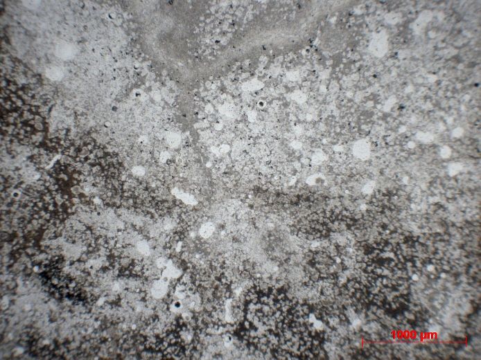  Microscope Buchite à cordiérite Xénolite vitreux dans une scorie volcanique Iles éoliennes Stromboli  