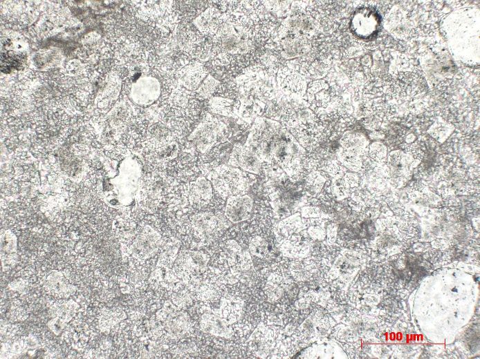  Microscope Buchite à cordiérite Xénolite vitreux dans une scorie volcanique Iles éoliennes Stromboli  