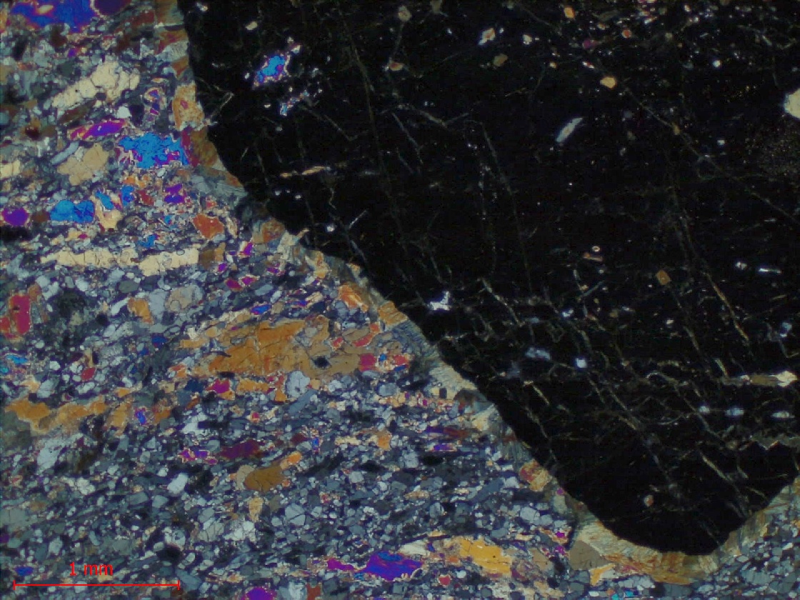  Microscope Éclogite Métabasite éclogitique hercynienne Massif armoricain Unité de haute pression des Essarts Saint-Philbert-de-Grand-Lieu La Compointerie