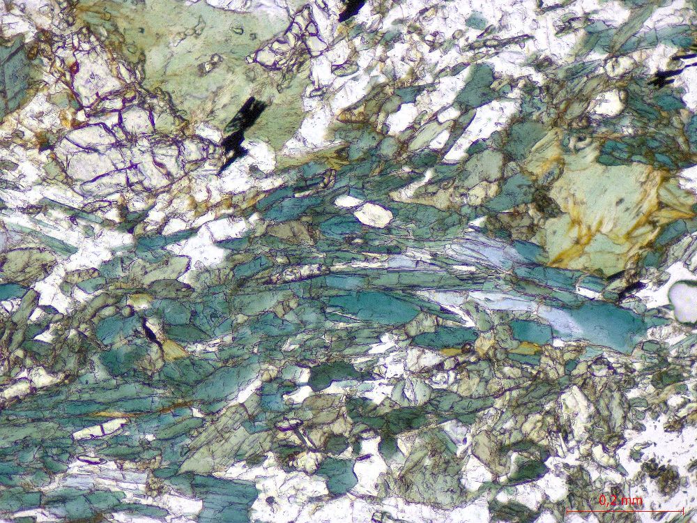  Microscope Glaucophanite rétromorphosée Schiste bleu de Bois-de-Céné Massif armoricain Unité de Bois de Céné Bois de Céné La Platerelle-Bellevue