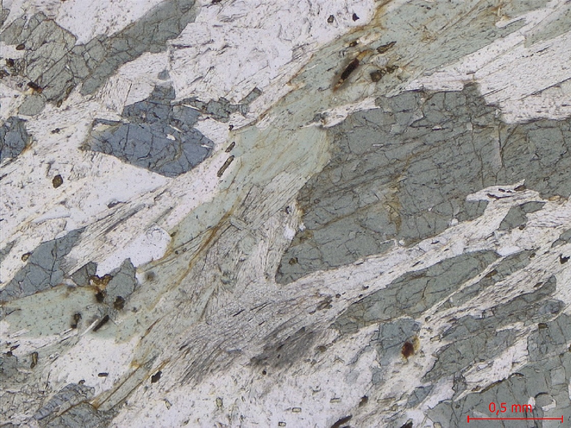  Microscope Micaschiste à grenat et chloritoïde Micaschiste de Bois-de-Céné Massif armoricain Unité de Bois-de-Céné Paulx La Platelière