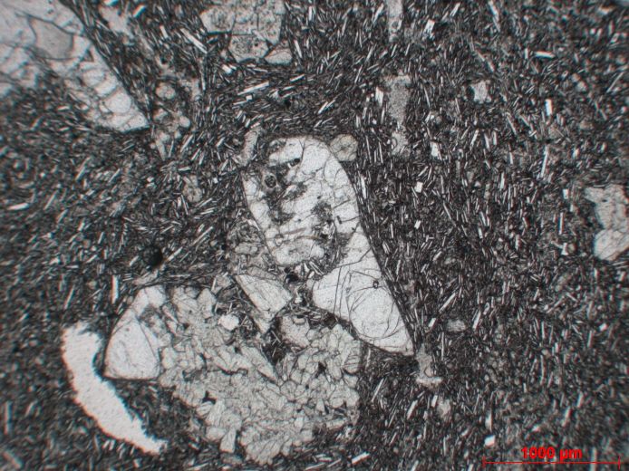  Microscope Basalte Basalte à olivine Axe volcanique trans-mexicain Pico de Orizaba  