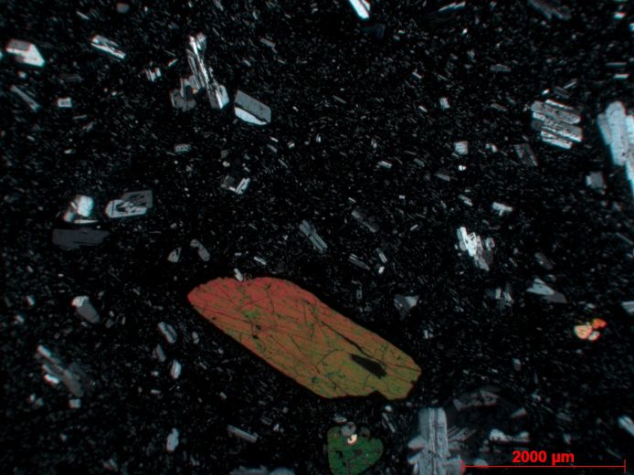  Microscope Andésite Andésite présentant des figures de mélange de magma Axe volcanique trans-mexicain Pico de Orizaba  