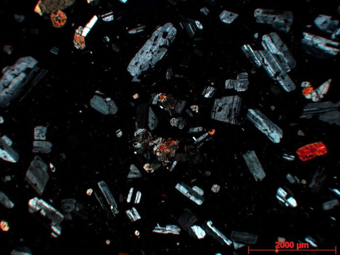  Microscope Dacite Dacite porphyrique à plagioclase et pyroxène Axe volcanique trans-mexicain Popocatepetl Metepec 