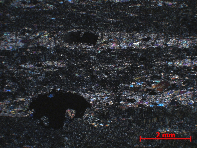 Microscope Mylonite de harzburgite Mylonite de harzburgite Monts Hajar Wadi Tayin  